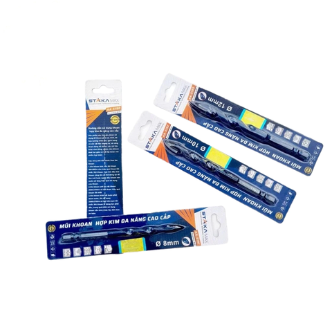 Mũi Khoan Đa Năng Xanh 6mm, 8mm, 10mm, 12mm STAKA, Mũi Khoan Đa Năng Cao Cấp Khoan Gỗ, Kim Loại, Nhựa, Bê Tông