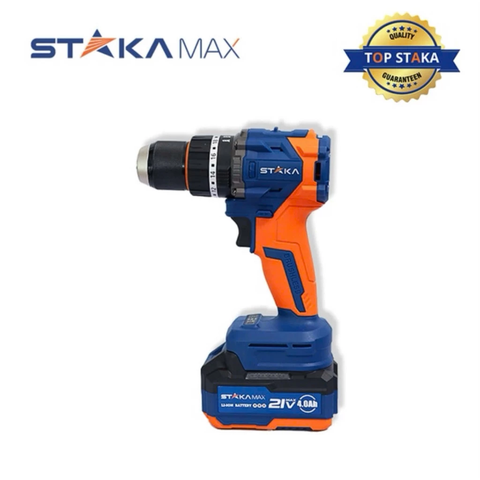 Máy Khoan Pin 13 ly STAKA kA-2855 Chân Pin Phổ Thông M21, Đầu Kẹp 13mm Autolock, Lực Siết 80Nm, Động Cơ Không Chổi Than