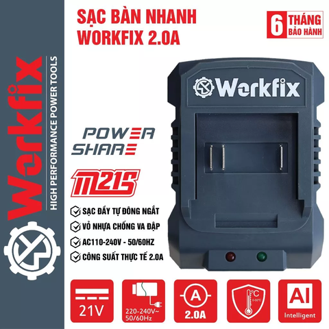 [GIAO NGẪU NHIÊN] Sạc pin - Sạc Cốc, Sạc chân pin phổ thông Workfix 2.0A