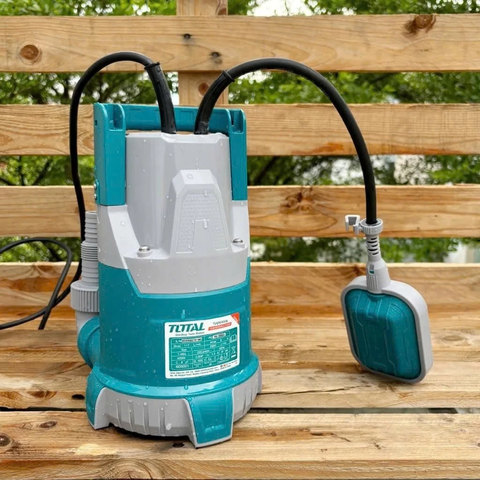 Bơm Chìm Nước Sạch Vỏ Nhựa TOTAL TWP64006, Công Suất 400w Mô Tơ Dây Đồng, Kèm Công Tắc Phao, Máy Bơm Chính Hãng