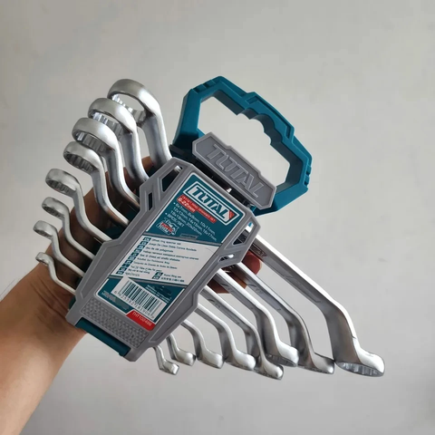 Bộ Cờ Lê Hai Vòng 8 Chi Tiết TOTAL 6-22mm THT102486 cờ lê chất liệu Cr-V siêu cứng, chống rỉ, chính hãng