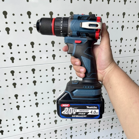 [HỘP+2 MŨI KHOAN] Máy Khoan 3 Chức Năng BOCSHI Đầu Kẹp 13mm Chân Phổ Thông, Bắt Vít Khoan Tường Không Chổi Than