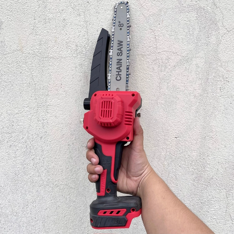 [KÈM XÍCH THAY THẾ] Thân Máy Cưa Xích 8 inch Chân Pin Phổ Thông M21, Động Cơ Không Chổi Than