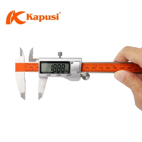 Thước Kẹp Điện Tử Cao Cấp KAPUSI K-2910, Thước Cạp Điện Tử Kỹ Thuật Số Độ Chính Xác Cực Cao Thân Làm Bằng Thép 0-150mm