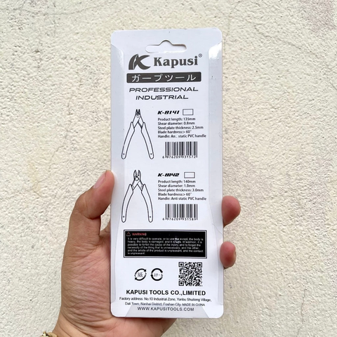 Kìm Cắt Linh Kiện, Kềm Bấm Chân Linh Kiện 5"/125mm K-8142 Kapusi