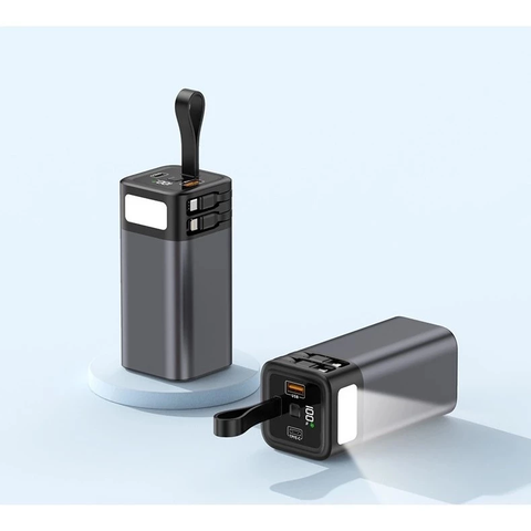 Box Sạc Dự Phòng 4 Cell Pin 21700 Nhôm, Vỏ Sạc Dự Phòng 4 Cell Pin, full phụ kiện KHÔNG KÈM PIN