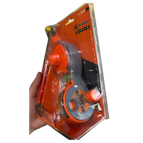 Dụng Cụ Búng Mực 50m KAPUSI Japan Kèm Hộp Mực, Bút Chì, Bật Mực Tự Động Kapusi K-2566