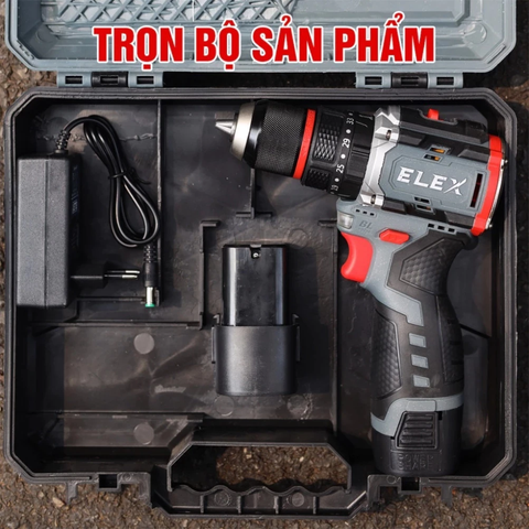 Máy Khoan Pin ELEX EL-ID1610BL, Máy Dùng Pin 16.8V, 3 Chức năng, Không Chổi Than 45Nm, 35 Cấp Trượt, 10mm AUTO LOCK