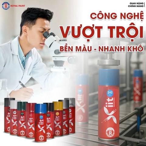 1 Thùng 12 Lon Sơn Xịt XIIT, Sơn Xịt Nguyên Liệu Ngoại Nhập, Bền Màu, Nhanh Khô, Chất Lượng Tuyệt Hảo