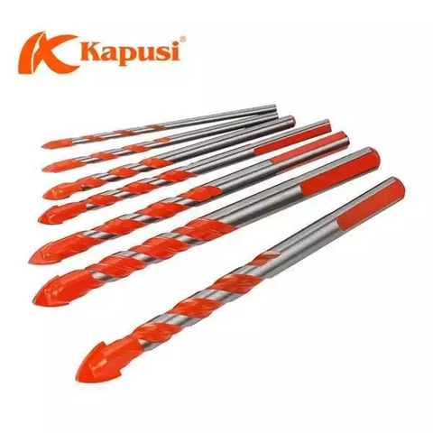 Bộ 7 Mũi Khoan Đa Năng KAPUSI Màu Cam K-3610 Bộ Mũi Khoan 3mm, 4mm, 5mm, 6mm, 8mm, 10mm, 12mm