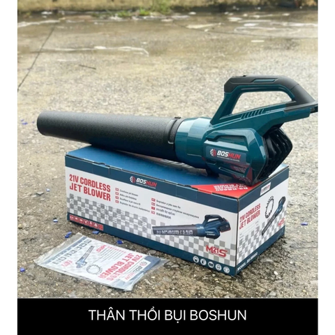 Máy Thổi Bụi / Thổi Lá Dùng Pin BOSHUN BS-RB680M Công Suất Lớn 850W, Điều chỉnh 2 Cấp Tốc Độ, 12 Cánh Quạt Gió