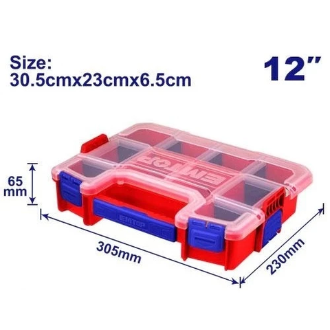 Hộp Nhựa Nhiều Ngăn 12 inch EMTOP - EPBX1211, Hộp Đựng Ốc Vít, Đựng Linh Kiện,...