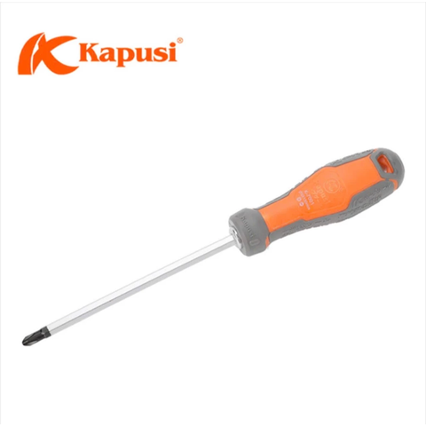 [MẪU MỚI] Tua Vít Đảo Chiều 2 Đầu KAPUSI Cam Viền Xám 6X100MM (K-7141) 6X150MM (K-7142) 6X200MM (K-7143)