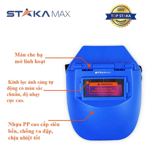 Mặt Nạ hàn điện tử KAPUSI K-2037, Mặt Nạ Hàn EMTOP - EWHT0106, STAKA MAX KA-3924 Chất Liệu Nhựa PP Bảo Hộ Lao Động