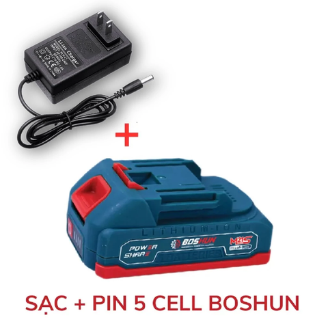 Pin 5 Cell Chân Phổ Thông M21 BOSHUN, KUTAN, Pin 21V Dùng Cho Máy Khoan, Máy Chuyên Vít,...