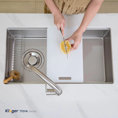 Chậu rửa bát Kluger KY8045SL Plus – Super Linen bền bỉ vượt thời gian