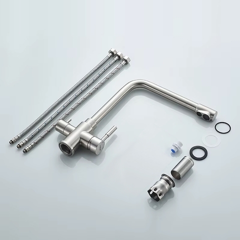 Vòi rửa bát 3 đường nước Inox 304 FS – 04SS
