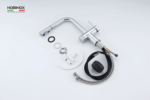Vòi rửa bát 3 đường nước Nobinox Mira NX333