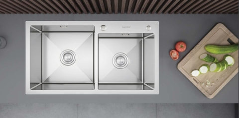 Chậu rửa bát 2 hố lệch FS 8245HSS