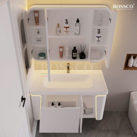Tủ lavabo chậu đá đúc liền khối BOSSCO BC-E01T