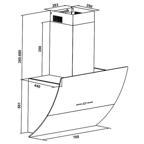 Máy hút mùi Faster FS-90CG WHITE