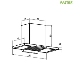 Máy hút mùi Faster FS 45TS Autoclean