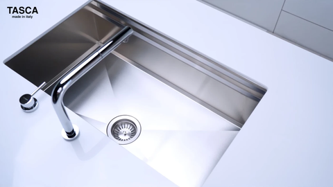 Chậu rửa bát Tasca Step NT644U - Gờ hạ bậc Slide, Nhập khẩu Ý