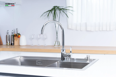 Vòi rửa bát Nobinox Loren NX522 - Lõi Sedal Tây Ban Nha | Cao cấp