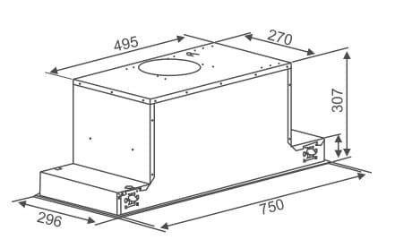 Máy hút mùi âm trần Canzy CZ-68D