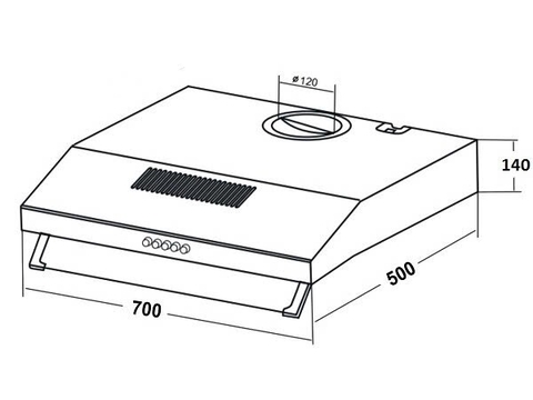 Máy Hút Mùi KAFF KF-701I