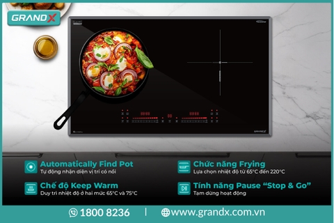 Bếp từ đôi GrandX IH666Plus -  Nhập Malaysia