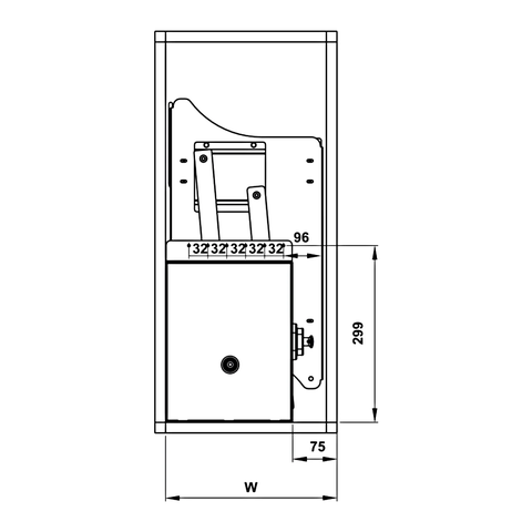 Rổ nâng hạ Hafele LENTO 504.76.020 | Inox 304 Lưới dẹt (700mm)