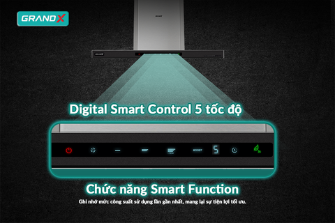 Copy of Hút mùi chữ T GrandX GX H90T68B - BLDC Inverter cực êm