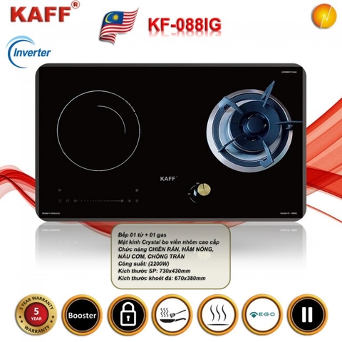 Bếp Gas Kết Hợp Từ KAFF KF-088IG nhập Malaysia