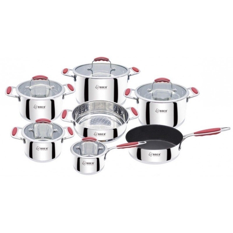 Bộ nồi inox 7 món RUBY Arber inox 304 kèm xửng hấp