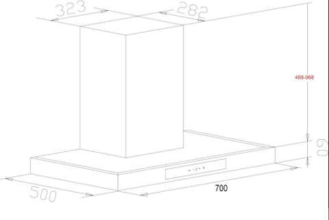 Máy hút mùi Chefs EH-R107E7D – Động cơ BLDC