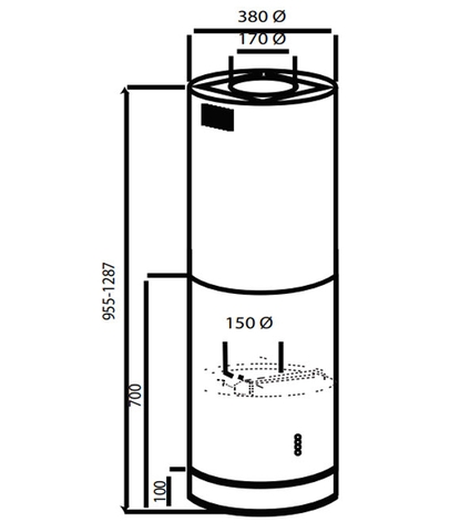 Máy hút mùi Latino LT-7038T | Áp tường Φ38cm | Hút mạnh 1400m3/h