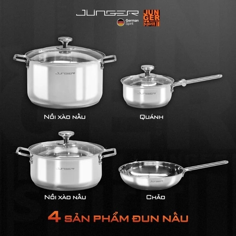 Bộ nồi Junger CWJ-070 cao cấp 7 chi tiết – Đáy 5 lớp
