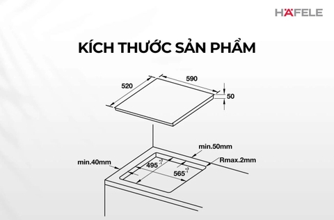 Bếp từ đa vùng nấu Hafele HC-IF60D - 536.01.911