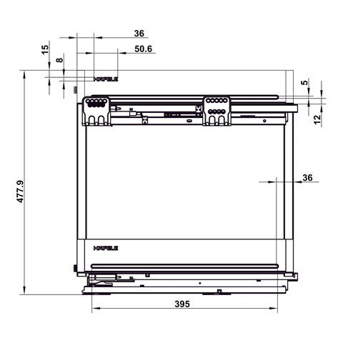 Rổ gia vị Hafele Utensio Plus H2 545.14.321 | Màu Than Chì (150mm)
