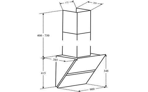 Máy hút mùi Faster FS 3688SS-90