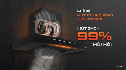 Máy Hút Mùi Junger JG HRJ-701 - Công nghệ Đức - Cảm Biến Khí Gas