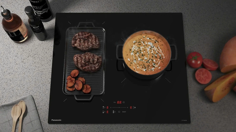 Bếp từ ba Panasonic KY-R63ABLYUE - 7400W - Vùng nấu linh hoạt