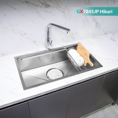 Chậu rửa bát GrandX GX7845JP Hikari - Inox 304 Nuno Tech Nhật Bản