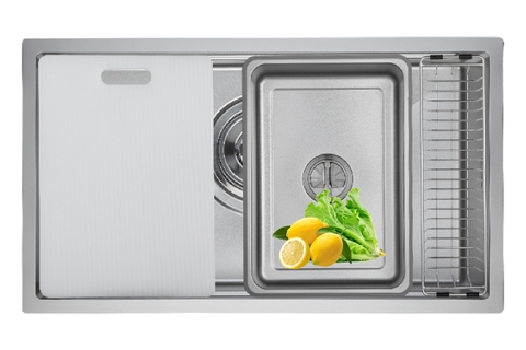 Chậu rửa bát GrandX GX7845JP Hikari - Inox 304 Nuno Tech Nhật Bản