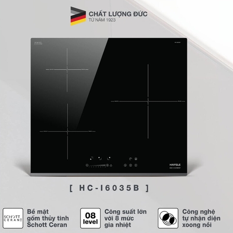 Bếp từ 3 vùng nấu Hafele HC-I6035B nhập Đức - Schott Ceran 533.09.961