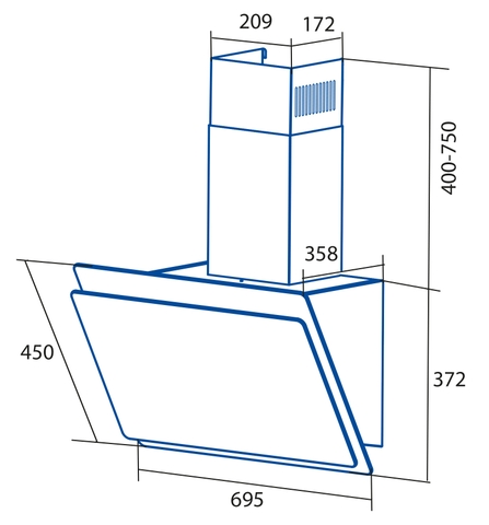 Máy Hút Mùi Bauer BCV70MSI - Vẫy tay Smart