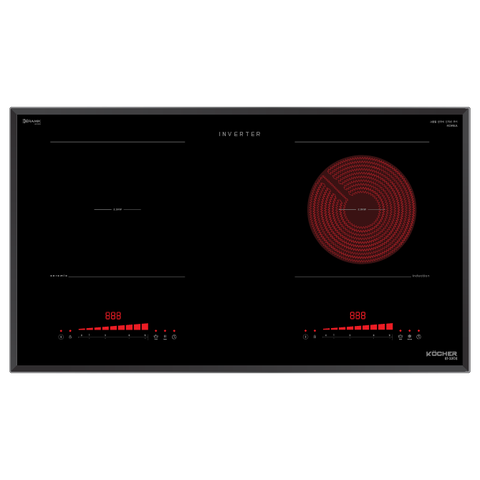 Bếp điện từ hỗn hợp KOCHER EI-330E - Nhập khẩu Hàn Quốc - Inverter