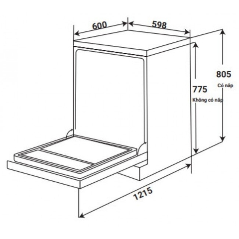 Máy Rửa Chén KAFF KF-BHMI775YS | 17 Bộ - PTC + AI Wash