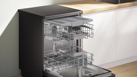 Máy rửa bát Bosch SMS4HMC25M Series 4 Phần Lan - Đen mờ
